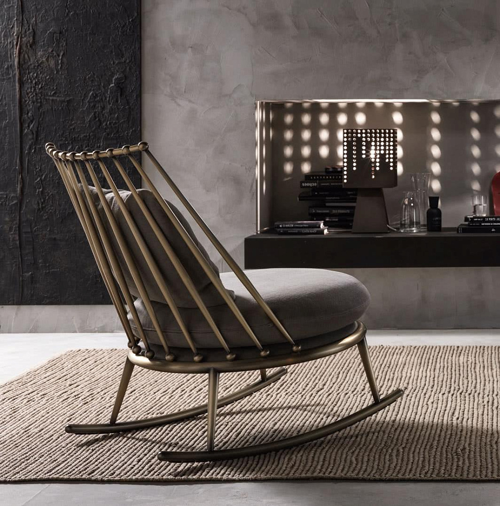 Кресло-качалка Aurora iron back rocking chair CANTORI