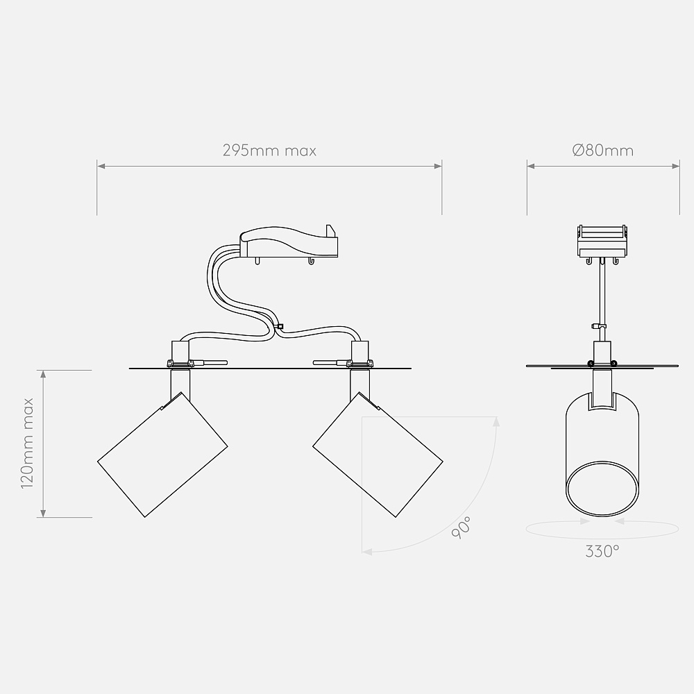 Потолочный светильник Ascoli Twin Recessed ASTRO 1