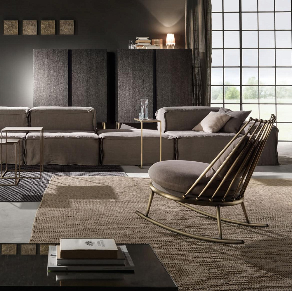 Кресло-качалка Aurora iron back rocking chair CANTORI